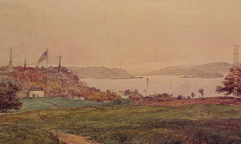 Jasper Francis Cropsey Looking North on the Hudson